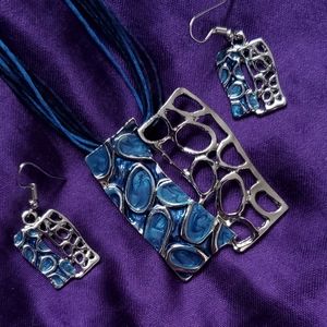 Abstract Necklace and Earring Set